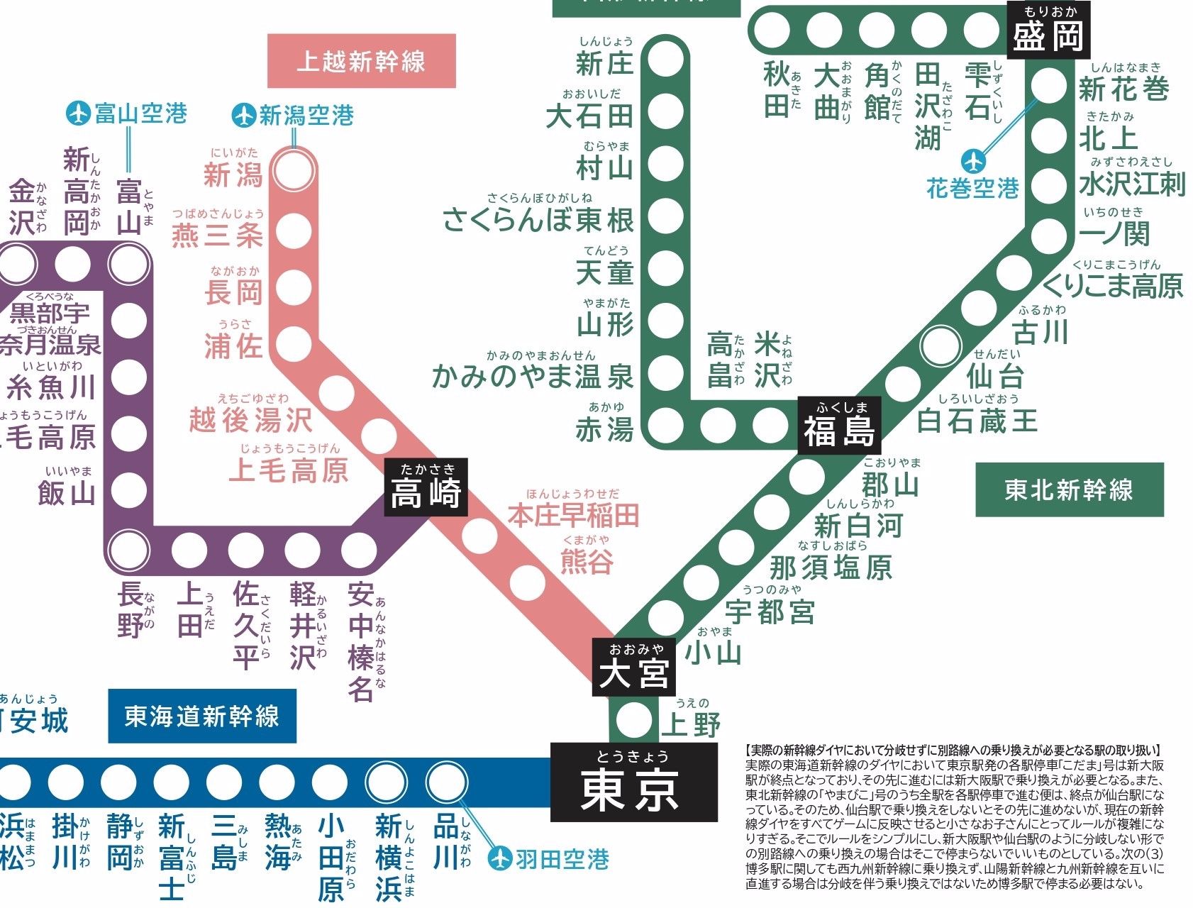 新幹線路線図（首都圏）